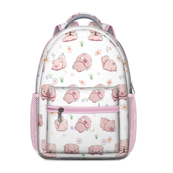 Farm Animal Cartoon Waterproof Bookbag - Lightweight Durable Backpack with Padded Straps for College Students
