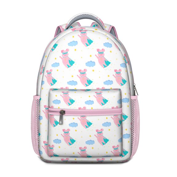 Farm Animal Cartoon Waterproof Bookbag - Lightweight Durable Backpack with Padded Straps for College Students