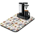 thumbnail image 1 of Farm Animal Coffee Station Mat - Non-Slip 4-Layer Drying Pad with Rooster Print, 1 of 5
