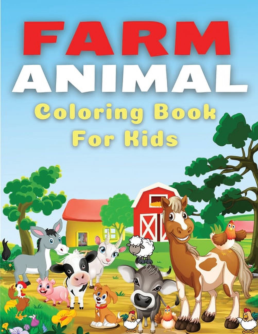 BEST GIFT FOR KIDS - Coloring Book For Kids: Sea Animals, Farm Animals,  Jungle Animals, Woodland Animals and Circus Animals (Paperback)