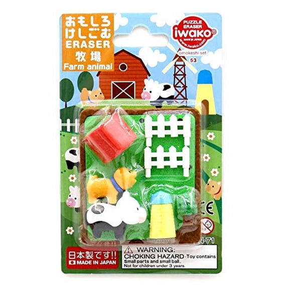 Farm Animal Eraser Card
