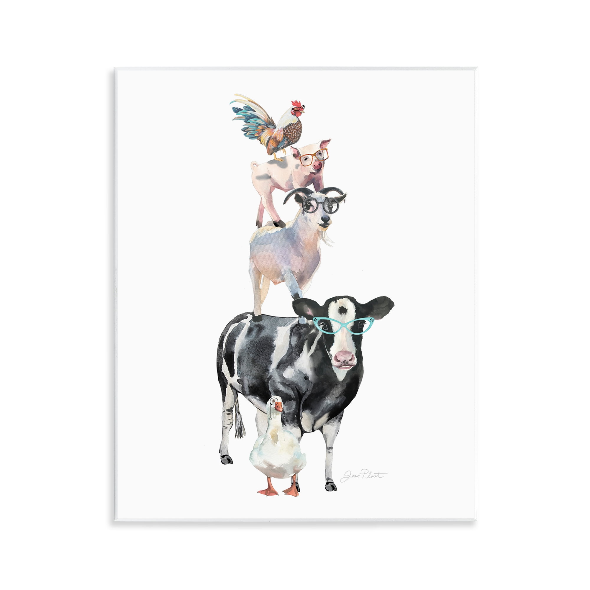 Farm Animal Family Wall Plaque Art, design by Jean Plout