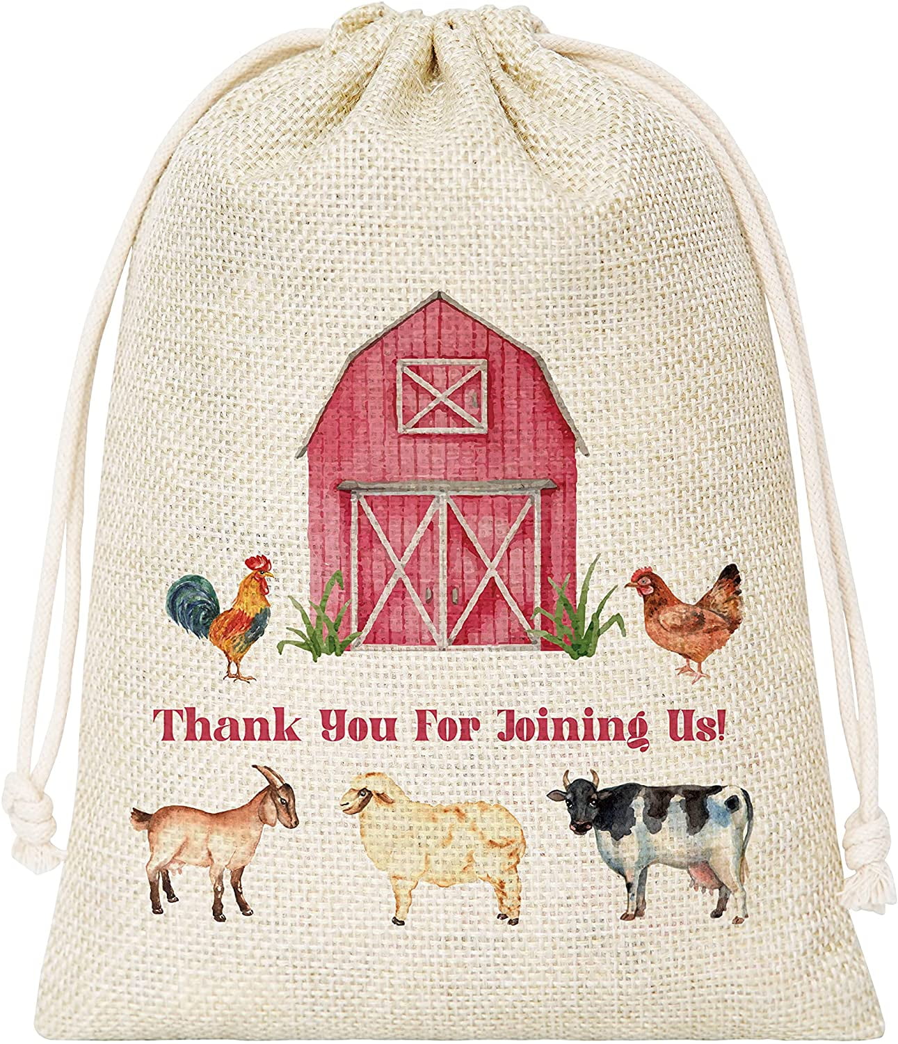 Farm Animal Gift Bags - Rustic Party Decorations, 5 Pcs per Pack for a ...