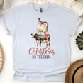 thumbnail image 1 of Farm Animal Graphic T-Shirt | Christmas on the farm | Funny Barnyard Tee for Men Women Kids, Ash, Size XL, 1 of 6