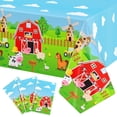 thumbnail image 1 of Farm Animal Party Tablecloth 3-Pack Disposable Plastic Table Cover 108 X 54 Inch Barnyard Theme Birthday Decorations Rectangular, 1 of 7