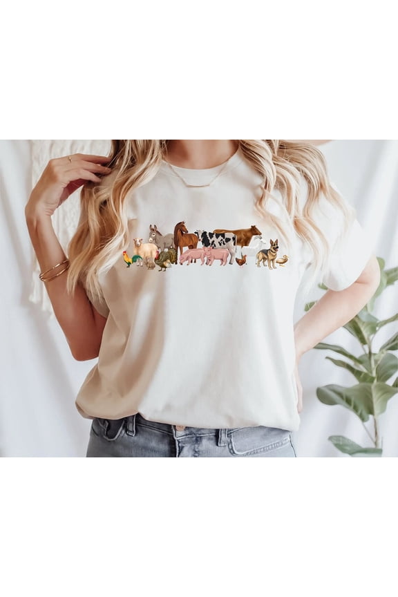 Farm Animal Shirt, Animal Lover Shirt, Farm Shirt, Animal Shirt, Farmer Shirt, Farm Animal Tshirt For Women, Farm Animal Gift For Her, Farmer