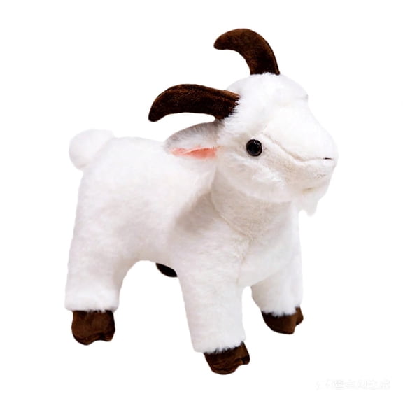 Farm Animal Toy Soft Goat Stuffed Animal Cuddly Barnyard Friend For Childrens Nursery And