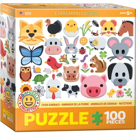 Farm Animals 100-Piece Puzzle