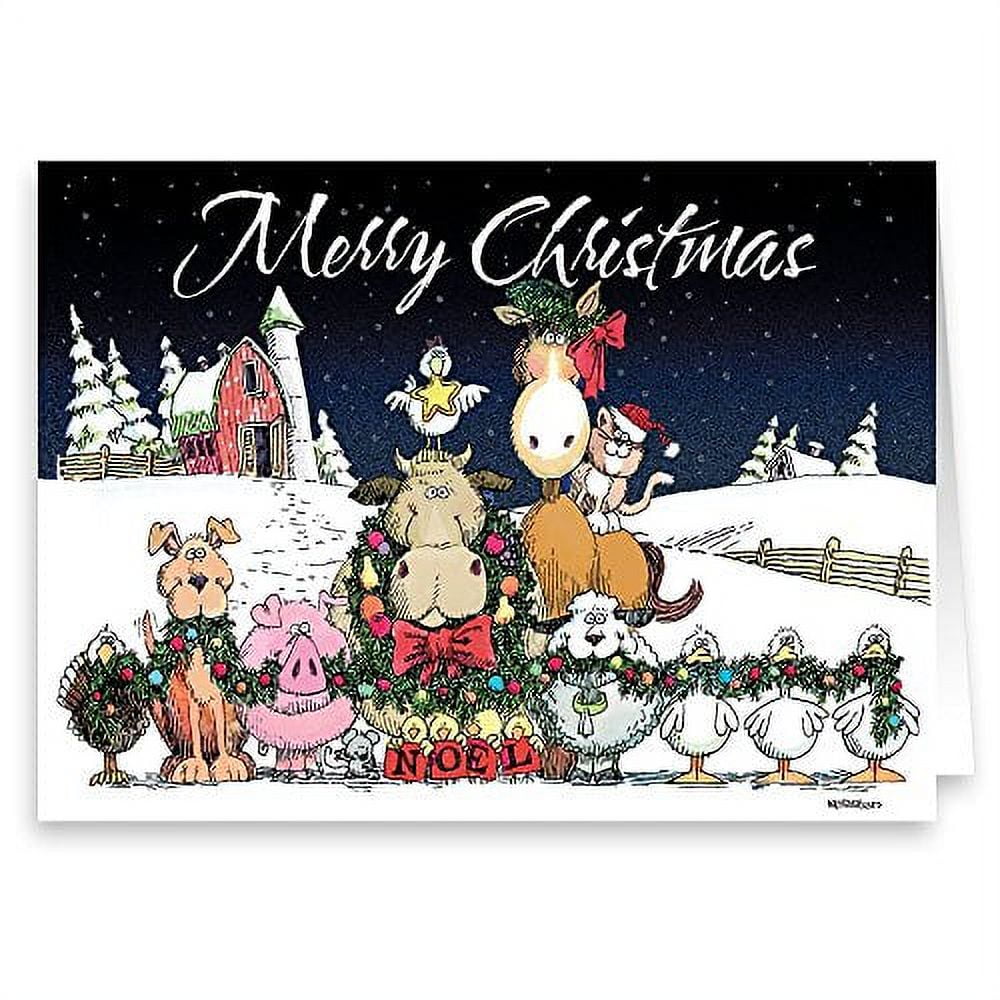 STONEHOUSE COLLECTION Farm Animals - Boxed Christmas Card - 18 Cards & Envelopes - 20084