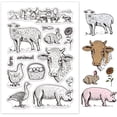 thumbnail image 1 of Farm Animals Clear Stamps Transparent Silicone Stamp Seal for Card Making Decoration and DIY Scrapbooking, 1 of 7
