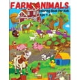 thumbnail image 1 of Farm Animals Coloring Book For Kids Ages 4-8: Cute and Fun Animals Coloring Pages for Kids, Toddlers, Boys and Girls, (Paperback), 1 of 1