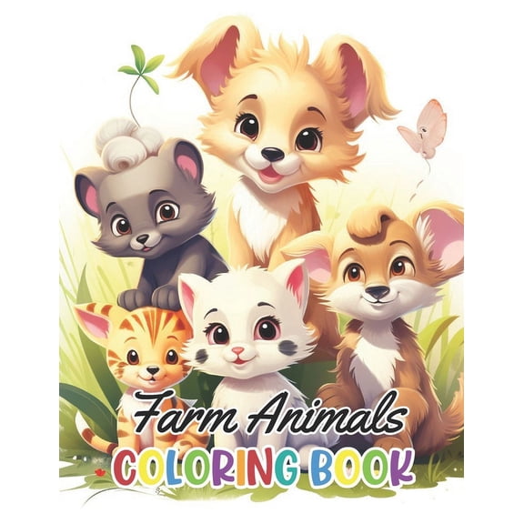 Farm Animals Coloring Book for Kids: 100+ Unique and Beautiful Designs (Paperback)