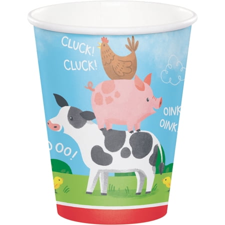 Farm Animals Paper Cups, 24 ct