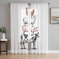 thumbnail image 1 of Farm Animals Sheer Curtains 63 Inch Length 2 Panels for Living Room, Watercolor Farmhouse Cow Pig Chickens Sheeps Voile Kitchen Curtain Set, Luxury Privacy Drapes Window Treatment for Bedroom, 1 of 7