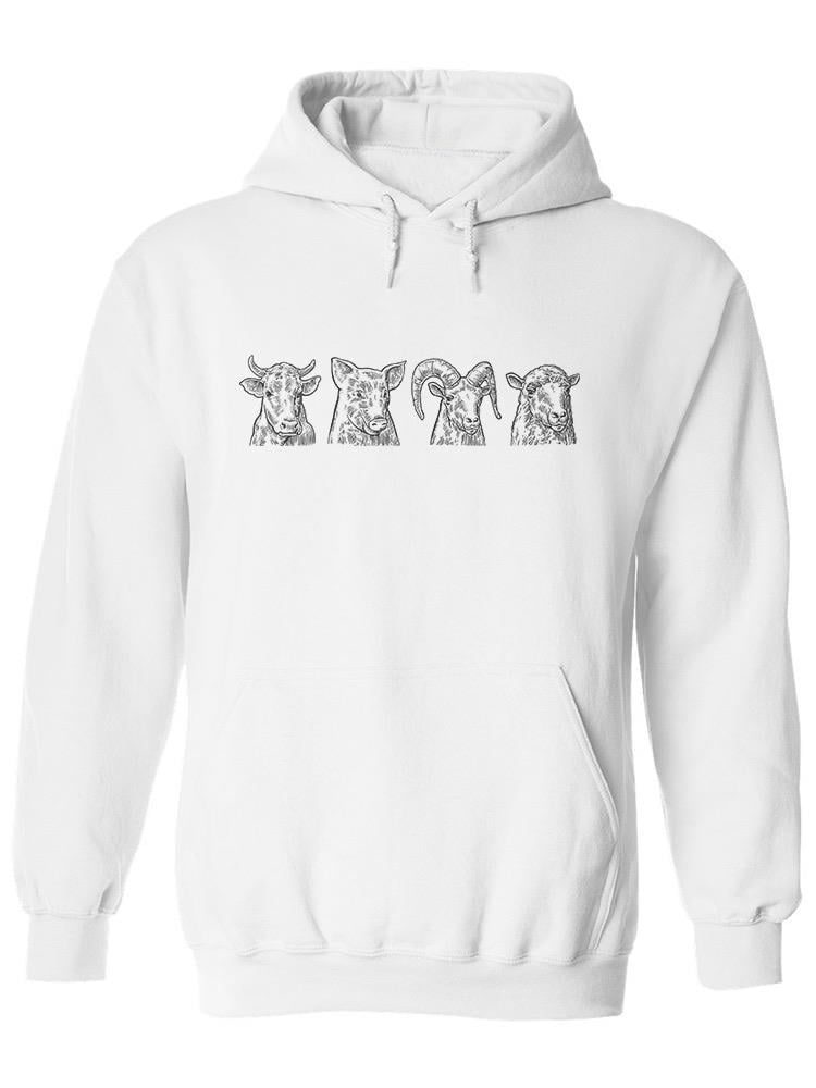 Animal sketched hoodie sale