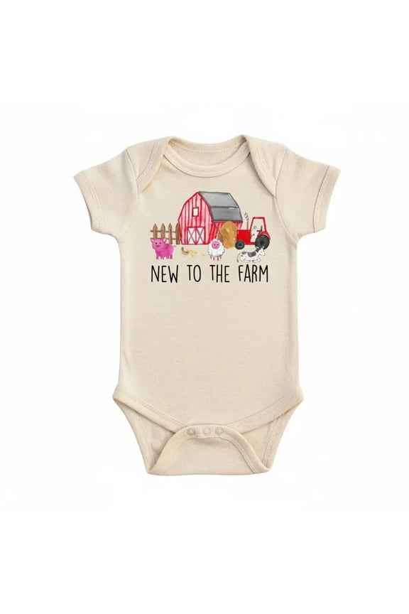 Farm Barn Newborn Baby Bodysuit