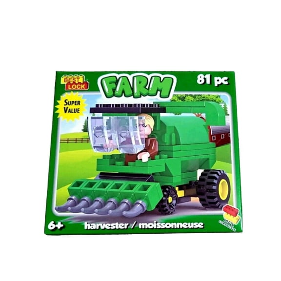 Farm Best Lock Harvester Vehicle Rare Set (Building-Blocks)