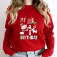 thumbnail image 1 of Farm Birthday Themed Party Funny Barnyard 1st B-day Outfit Holiday Graphic - Everyday Gift SW12274 Unisex Sweatshirt, Up to Size 5XL, 1 of 2