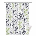 thumbnail image 1 of Farm Black Green Leaves Shower Curtain, Country Style Leaf Floral Retro Plant Waterproof Shower Curtain Set with 12 Hooks Lightweight Bath Curtains Fabric Bathroom Decor 60x72 Inches, 1 of 9