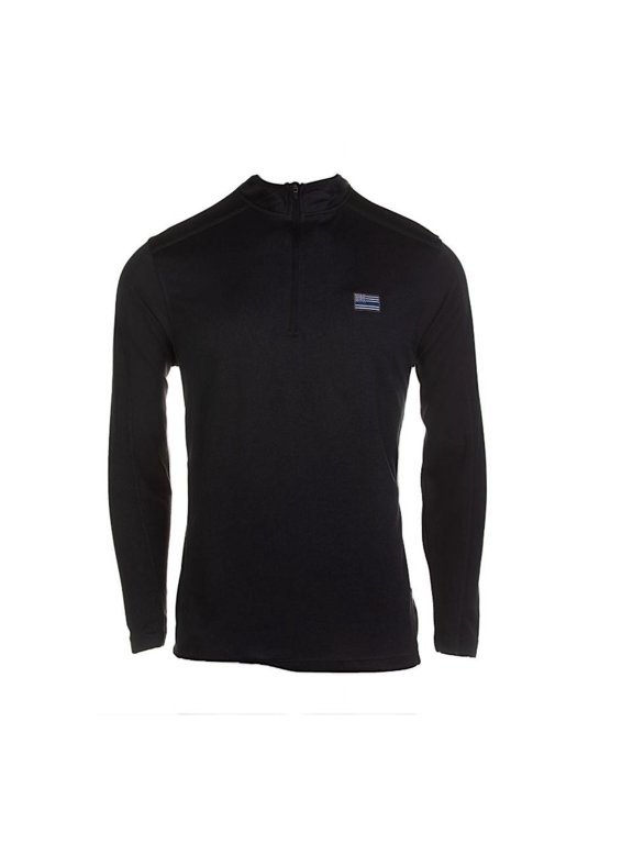 -Blue Lives Matter Contender High-performance Quarter-Zip with Zip Pocket - Black - Men's 4XL