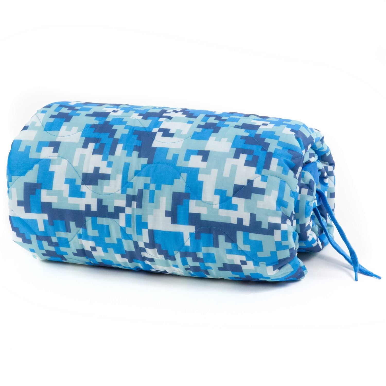 Farm Blue Camping Blanket - Light, Water-Resistant, Puffy, Travel Blanket - Hiking, Backpacking, Picnic, Beach, Car, and  Sports Camping Blankets – 82” x 57” Outdoor Survival Gear - Blue Winter