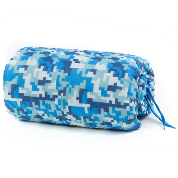 Farm Blue Camping Blanket - Light, Water-Resistant, Puffy, Travel Blanket - Hiking, Backpacking, Picnic, Beach, Car, and Sports Camping Blankets – 82” x 57” Outdoor Survival Gear - Blue Winter