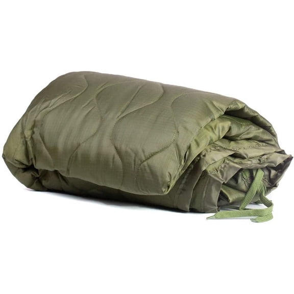 Farm Blue Camping Blankets - Light, Water-Resistant, Puffy, Travel Blanket - Camping Blanket for Hiking, Backpacking, Picnic, Beach, Car and  Sports – 82” x 57” Survival Gear - OD Green