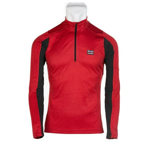 Farm Blue -First Responders Contender High-performance Quarter-Zip with Zip Pocket - Red - Men's Medium