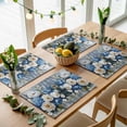 thumbnail image 1 of Farm Blue Hydrangea Placemats Set of 4,Wipeable Washable Table Mats for Dining Tables, Oil Painting White Camellia Place Mats for Kitchen Event Party Tabletop Decor, 1 of 9