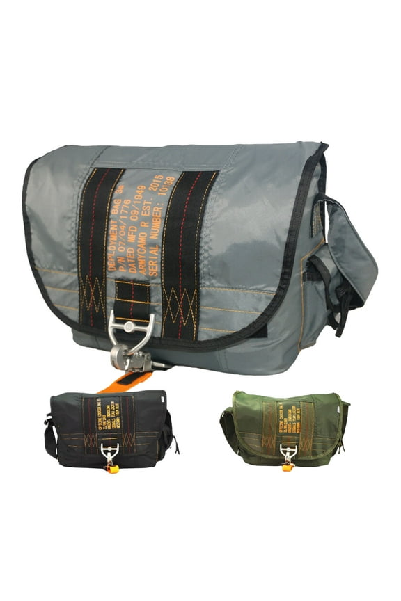 Messenger Bag – Officine Military Shoulder Courier Bag (Gray)