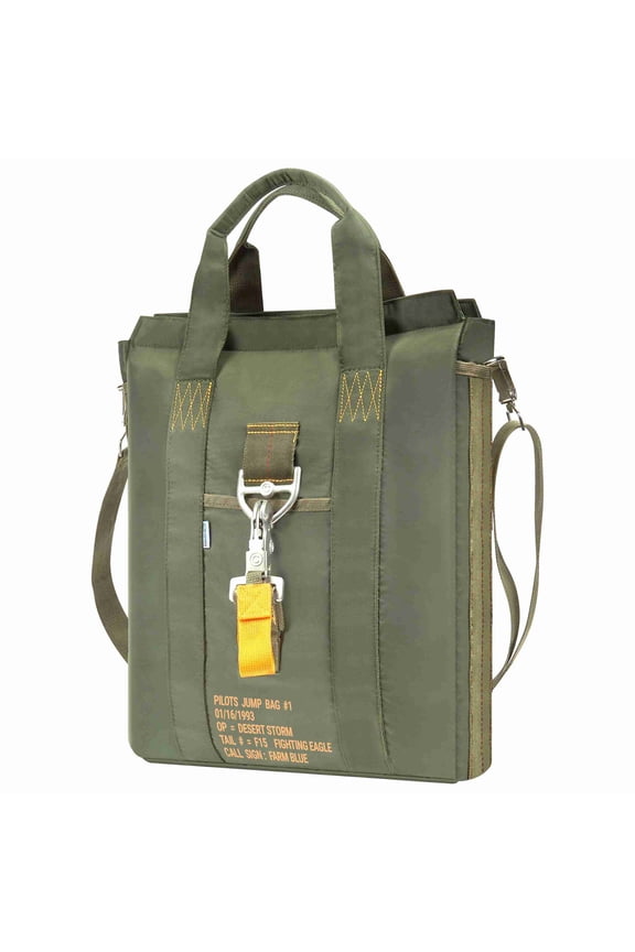 Tactical Flight Bag #4 – Parachute Style Pilot Helmet Laptop Briefer -OD Green Medium