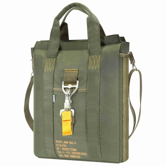 Farm Blue Tactical Flight Bag #4 – Parachute Style Pilot Helmet Laptop Briefer -OD Green Medium