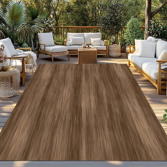 Farm Brown Wooden Texture Indoor Outdoor Rugs 4x6 Ft, Countryside Wood Grain Barn Theme Outdoor Patio Rugs Mat Washable Outside Area Rugs Carpet for Porch Deck RV Camping Pool Balcony Backyard