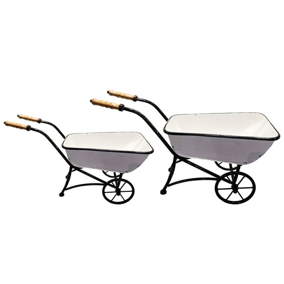 Farm Cart Planter 2 Piece Set -Continental Art Center CAC194059T0