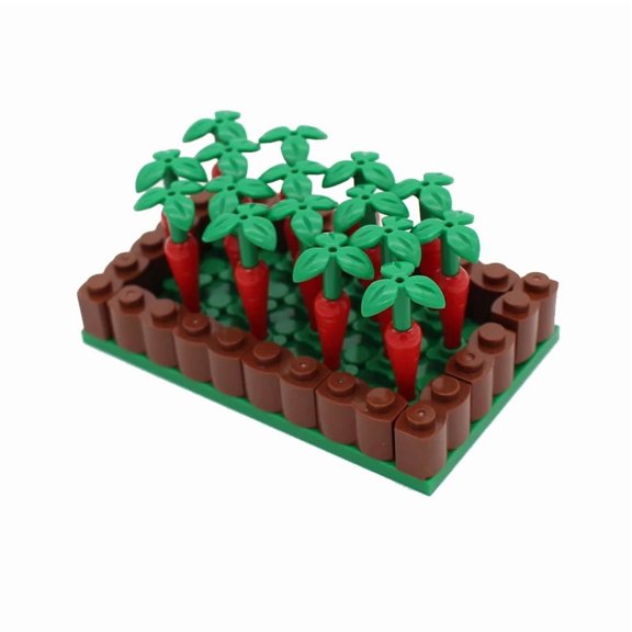 Farm Cattle Horse Carriage Transport Stable Vegetable Garden Bricks Model Building Blocks Toys for Christmas Gifts