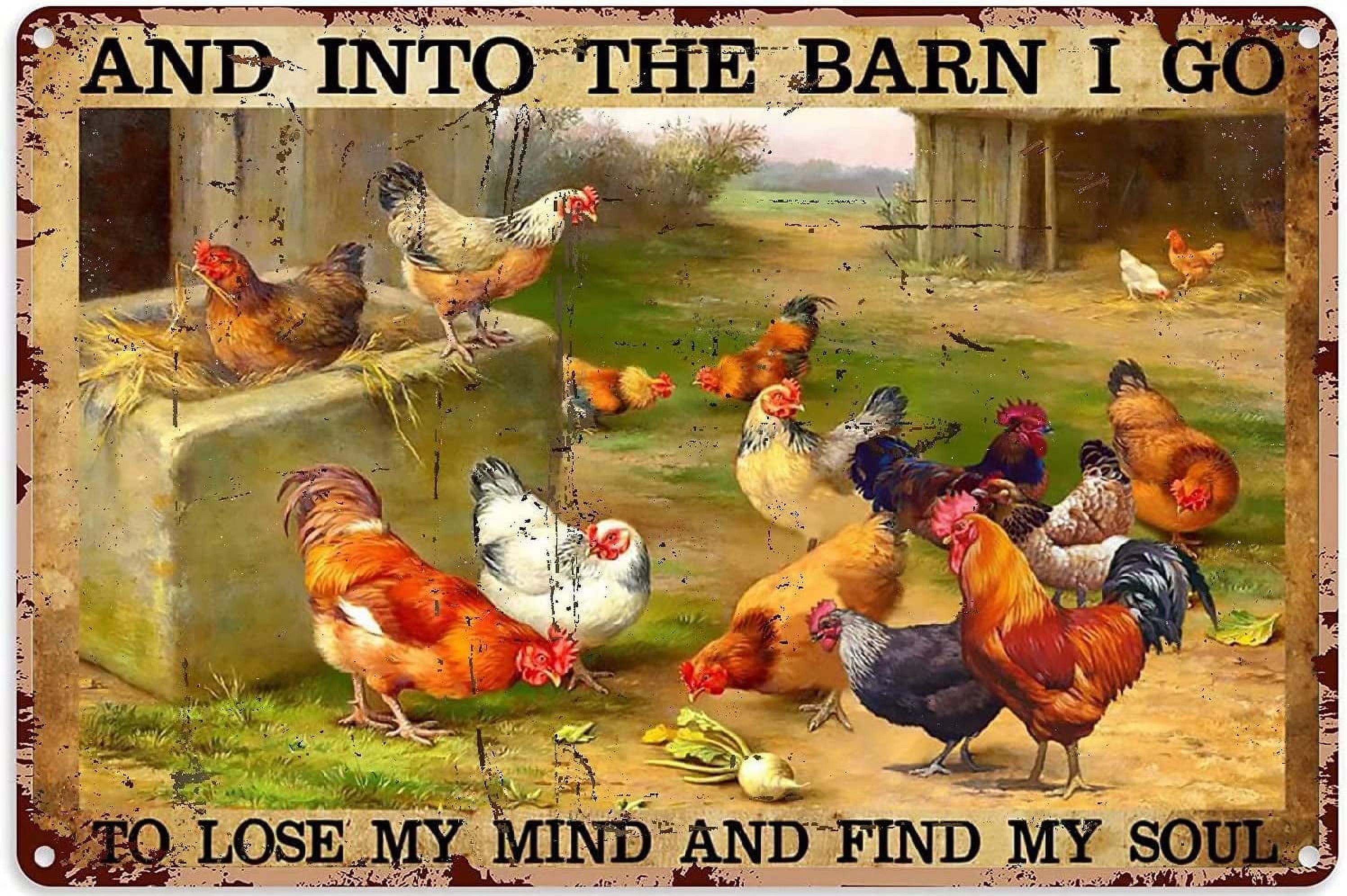 Farm Chicken Coop Vintage Retro Collectible tin Sign Wall Decoration