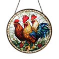 Farm Chicken Flower Window Hanging Decor, Country Animal Theme Ornament ...