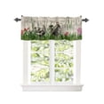 thumbnail image 1 of Farm Chicken Idyllic Floral Green Grassland Window Treatment Panel for Living Room BathroomInk Painting Chinese Style on Linen Window Treatment Drapes for Laundry Room Farmhouse 42x18in, 1 of 8