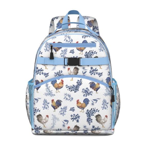 Farm Chicken Waterproof Backpack - Lightweight Student Bag with Spine-Protecting Design & Multiple Pockets