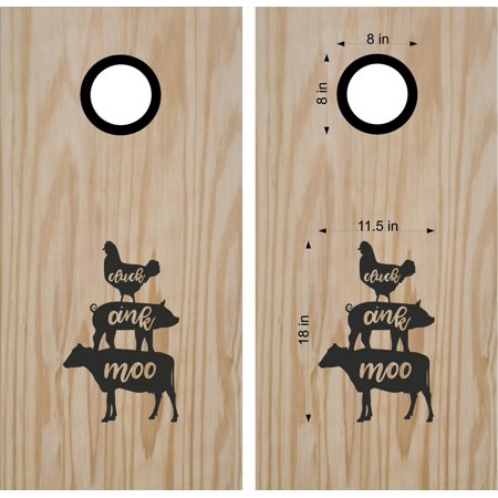 Farm Cluck Oink Moo Cornhole Decal Sticker Bean Bag Toss