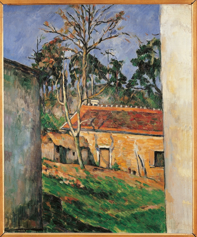 Farm Courtyard In Auvers Canvas Art - (24 x 36)
