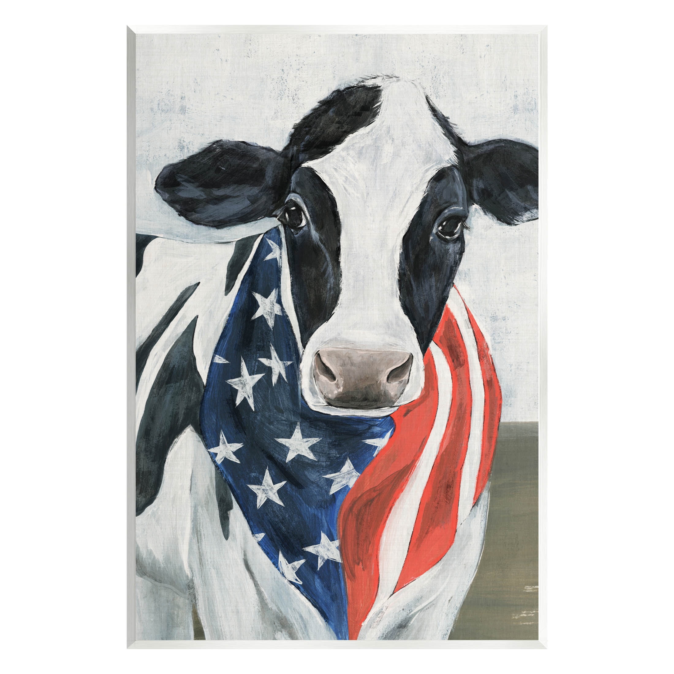 Farm Cow American Flag Animal Animals & Insects Graphic Art Unframed Art Print Wall Art
