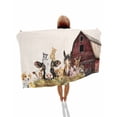 thumbnail image 1 of Farm Cow Pig Beach Towels Oversized Super Absorbent, Farmhouse Animals Retro Fench Wood Bran Lightweight Bath Towel Quick Dry Sets For Bathroom/Pool/Rv Camping/Beach Play/Gym Room/Picnic 31"x62", 1 of 8