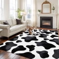 thumbnail image 1 of Farm Cow Print Large Area Rugs 8x10 ft Country Black and White Cowhide Animal Patterned Washable Rug Non Slip Indoor Carpet Absorbent Floor Mat for Living Room Bedroom Dining Room, 1 of 9