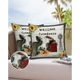thumbnail image 1 of Farm Cow with Red Barn Sunflowers Outdoor Pillow Covers Waterproof Throw Pillow Cover 16x16in Set of 2,Square Decorative Pillowcases Cushion Case for Patio Sofa Couch,Wood Plank and Buffalo Plaid, 1 of 7