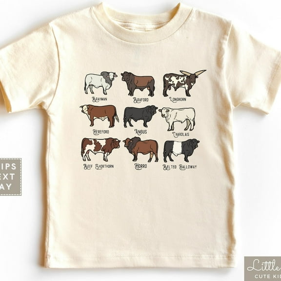 Farm Cow Toddler Shirt, Farm Animal Collage Baby Tee, Cute Graphic Cow Kids T-Shirt TODDLER SHORT SLEEVE TEE BELLA CANVAS 3001T