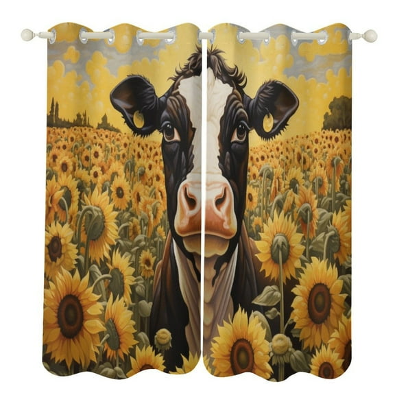 Farm Cows Blackout Curtains for Bedroom Curtains Insulated Room Darkening Window Drapes for Living Room