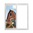 thumbnail image 1 of Farm Donkeys Window Privacy Film, Farmhouse Barn Funny Animals Butterfly Static Cling UV Sun Blocking Tint Film Heat Control Windows Films for Bedroom Bathroom, Window Stickers 35.4"x78.7", 1 of 8