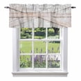 thumbnail image 1 of Farm Door Valance Curtain Village Beige Wood Plank Farmhouse Door Window Valances Rod Pocket Short Curtains Window Treatments for Kitchen Bedroom Bathroom Laundry 42" x 18", 1 of 9