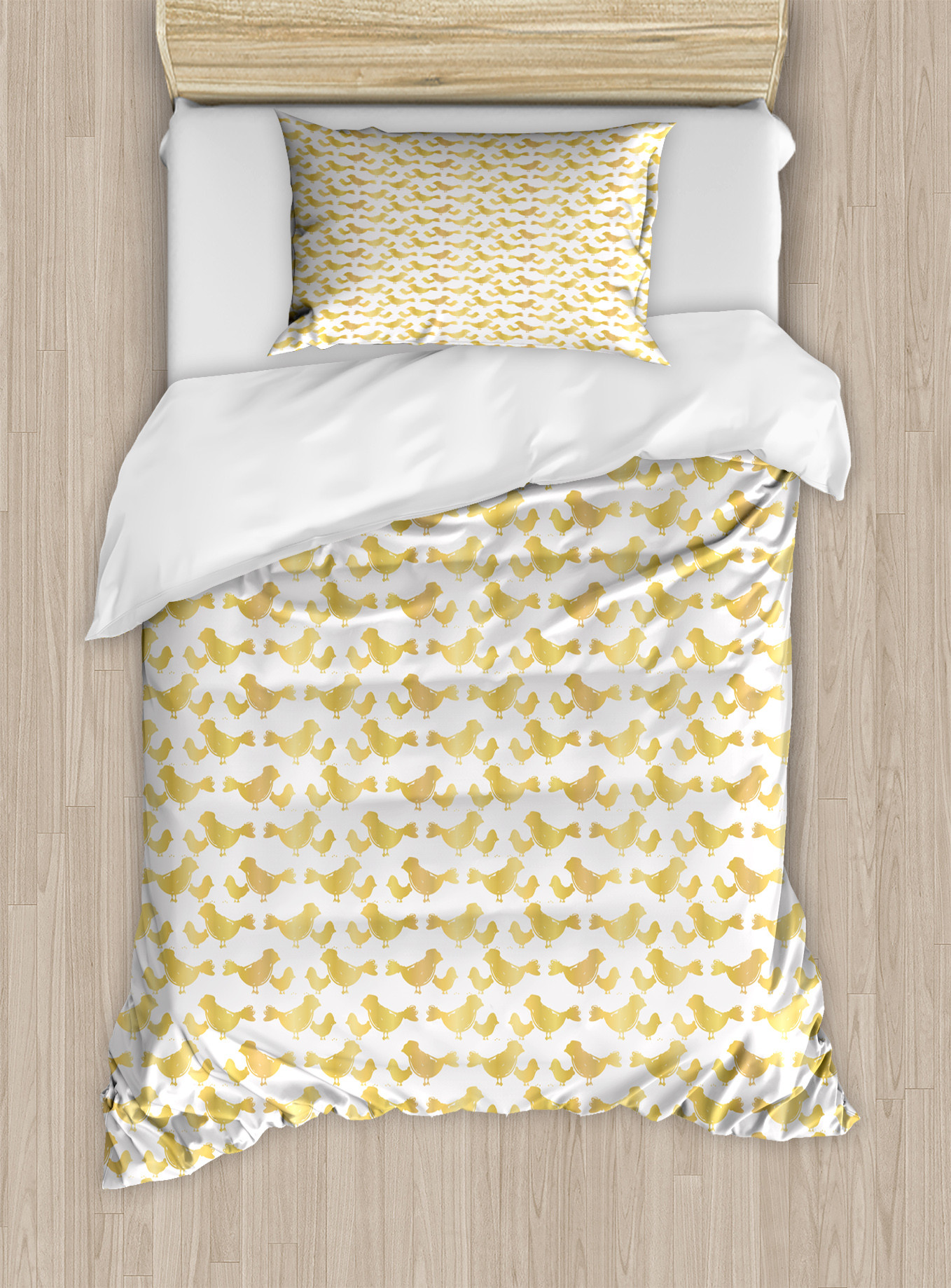 Farm Chicken Hen Pattern Print Duvet Cover Bedding Set